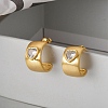 Brass Drawbench Stud Earring EJEW-L288-008G-1