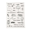 TPR Words Transparent Stamps DIY-G034-01C-1