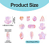 64Pcs Gradient Color Transparent Glass Beads GLAA-TA0003-48H-4