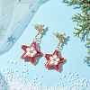 Glass Star Stud Earrings EJEW-MZ00256-05-2