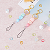 DICOSMETIC 10Pcs 5 Color Baking Painted Zinc Alloy Knitting Stitch Marker Rings DIY-DC0002-57-6