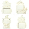 4 Bags 4 Styles Halloween Unfinished Wood Photo Frames WOOD-CJ0002-63-1