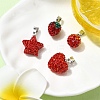 4Pcs 4 Styles Polymer Clay Rhinestone Pendants FIND-YW0005-97-4