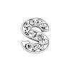 Eco-Friendly Zinc Alloy Slide Charms ALRI-WH0001-01P-S-1