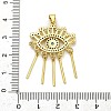 Brass Micro Pave Cubic Zirconia Pendants KK-S503-04G-3