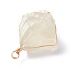 Natural Lemon Quartz Pendants PALLOY-JF01256-01-5