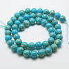 Round Dyed Imperial Jasper Beads Strands X-G-H014-5-1-1