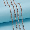 Electroplate Brass Cable Chains X-CHC-L019-77RG-2