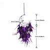 Moon Woven Web/Net with Feather Wall Hanging Decorations PW-WG67276-01-5