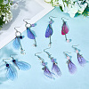 8pairs Brass Dangle Earrings EJEW-SC00002-3