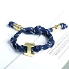 Letter I Cotton Cord Braided Knot Bracelets FS-WG79C27-09-1