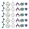 24Pcs 6 Style Alloy Pendants FIND-LS0001-24MC-2