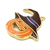 Halloween Brass Enamel Pendants KK-F915-01F-G-2