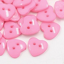 Acrylic Heart Buttons BUTT-E071-B-05