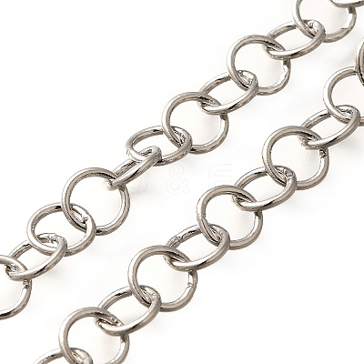 Rack Plating Brass Link Chains CHC-M027-09P-1