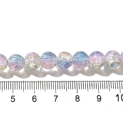 Crackle Glass Beads Strands X1-CCG-C002-8mm-09-1