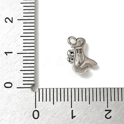 Brass Micro Pave Cubic Zirconia Charms KK-I276-42P-1