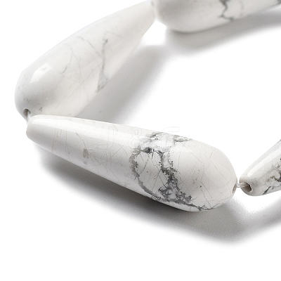 Natural Howlite Beads Strands G-P528-H10-01-1
