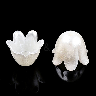 Spray Paint ABS Plastic Imitation Pearl Beads X-MACR-N013-001F-1