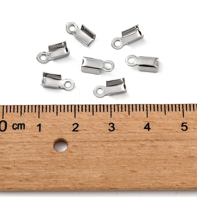 Tarnish Resistant 304 Stainless Steel Folding Crimp Ends X-STAS-R063-29-1