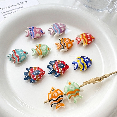 Handmade Porcelain Beads PW-WG52263-M-1