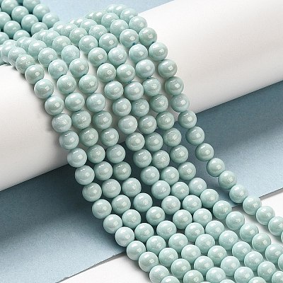 Cubic Zirconia Imitation Pearl Bead Strands ZIRC-P109-03C-06-1