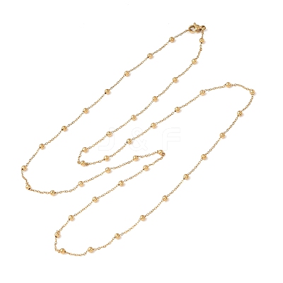 304 Stainless Steel Ball Link Chain/Satellite Chain Necklaces SA-CBA4160-20G-1
