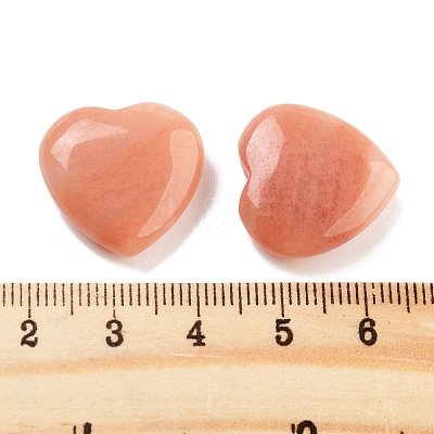 Heart Natural Red Aventurine Palm Stones G-C134-06A-21-1
