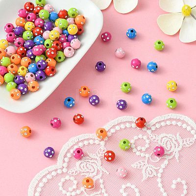 Plating Acrylic Beads PACR-YW0001-16-1