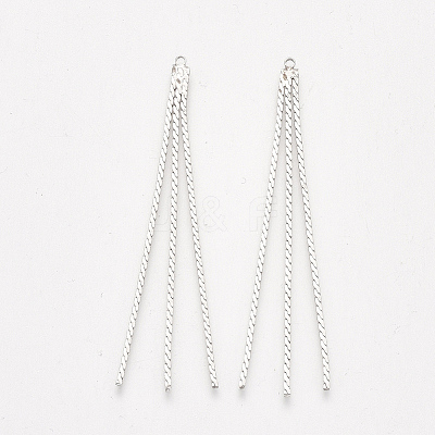 Brass Serpentine Chain Tassel Big Pendants X-KK-T035-133P-1