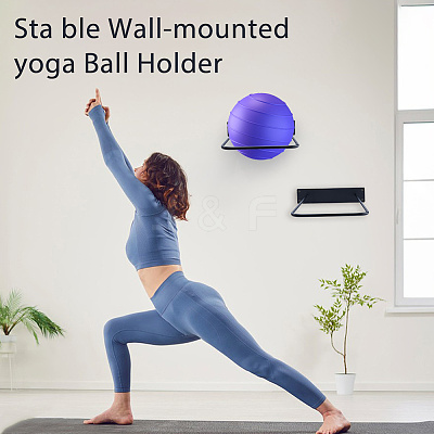 Iron Wall Mounted Sport Ball Storage Holder AJEW-WH0596-658-1