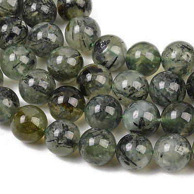 Natural Prehnite Beads Strands G-P322-48-6mm-1