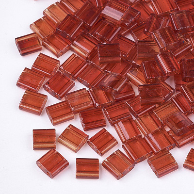 2-Hole Transparent Glass Seed Beads SEED-S023-25C-03-1