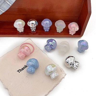 Opaque UV Plating Acrylic Beads OACR-I015-19-1