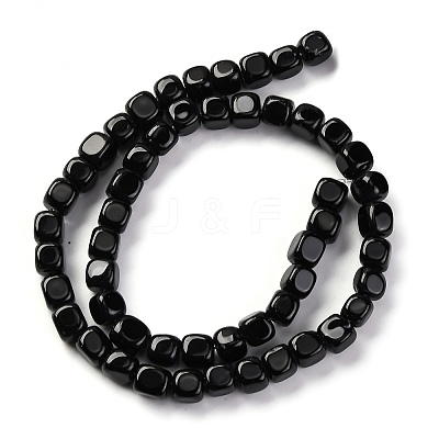 Natural Black Onyx Beads Strands G-G177-E15-02-1