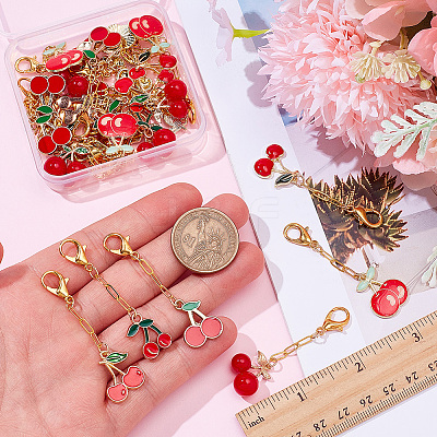 30Pcs 6 Styles Alloy Resin Pendant Decorations HJEW-BM0001-18-1