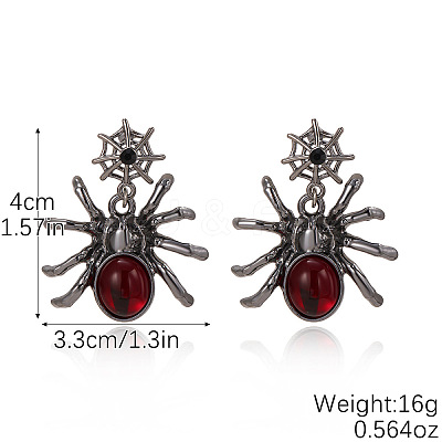 Alloy Rhinestone Stud Earrings WG15A7C-01-1
