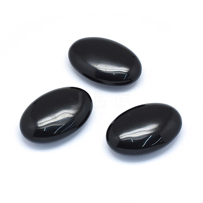 Natural Obsidian Healing Massage Palm Stones G-P415-60-1