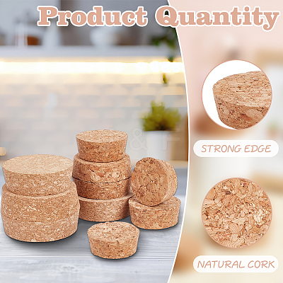 10Pcs 5 Styles Cork Bottle Stoppers AJEW-NB0006-07-1