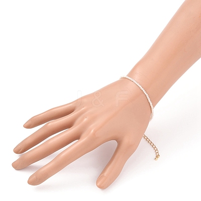 Faceted Electroplate Glass Beaded Bracelets BJEW-JB05693-04-1
