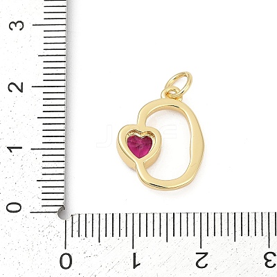 Brass Pave Cubic Zirconia Pendants KK-U062-46G-02-1