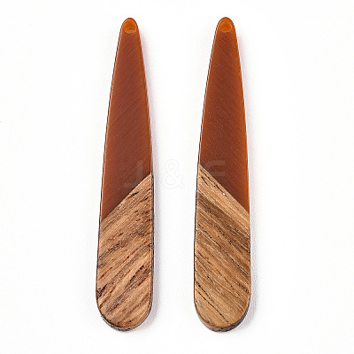 Resin & Walnut Wood Pendants X-RESI-S358-40Q-1