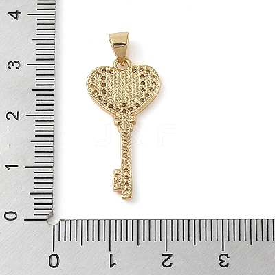 Brass Micro Pave Clear Cubic Zirconia Pendants KK-I712-58G-01-1