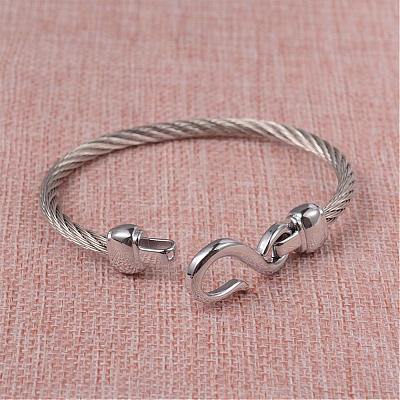 Tarnish Resistant 304 Stainless Steel Cuff Bangles BJEW-L605-05P-1