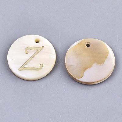 Natural Freshwater Shell Pendants SHEL-N027-04Z-1