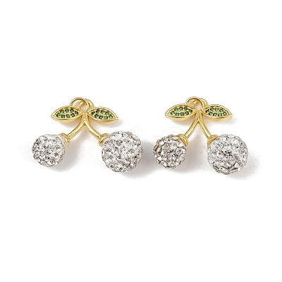 Brass Micro Pave Cubic Zirconia Pendants KK-H072-13G-02-1