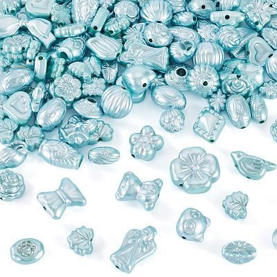 100G Pearlized Opaque Acrylic Beads OACR-TA0004-32C-1