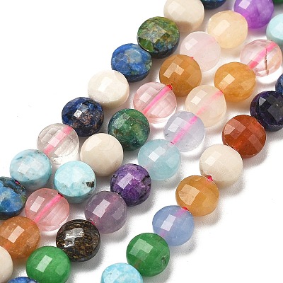 Natural & Synthetic Mixed Gemstone Beads Strands G-C179-A6mm-13-1