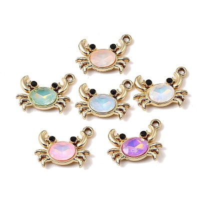 UV Plating Alloy Glass Pendants FIND-K032-15G-1