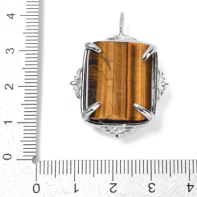 Natural Tiger Eye Pendants G-I381-01P-07-1